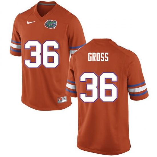 Men's Florida Gators #36 Dennis Gross NCAA Nike Orange Authentic Stitched College Football Jersey LVG5262MT